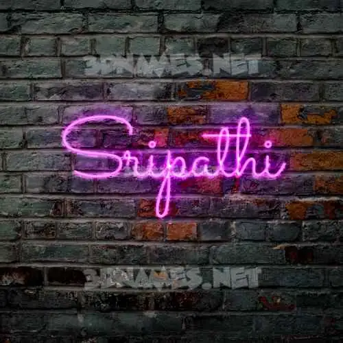 sripathi in Pink Neon style - 3D name wallpaper