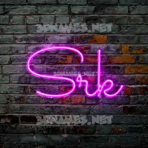 srk in Pink Neon style - 3D name wallpaper srk in Pink Neon style - 3D name wallpaper