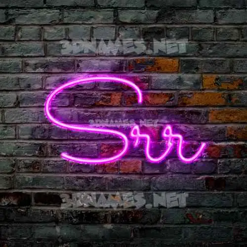 srr in Pink Neon style - 3D name wallpaper srr in Pink Neon style - 3D name wallpaper