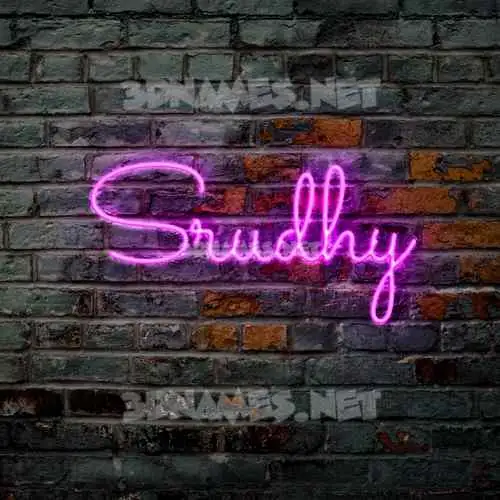srudhy in Pink Neon style - 3D name wallpaper
