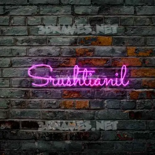 srushtianil in Pink Neon style - 3D name wallpaper