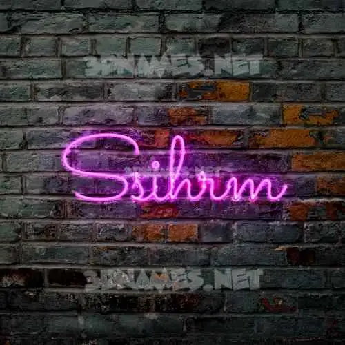 ssihrm in Pink Neon style - 3D name wallpaper