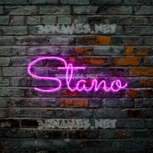 stano in Pink Neon style - 3D name wallpaper