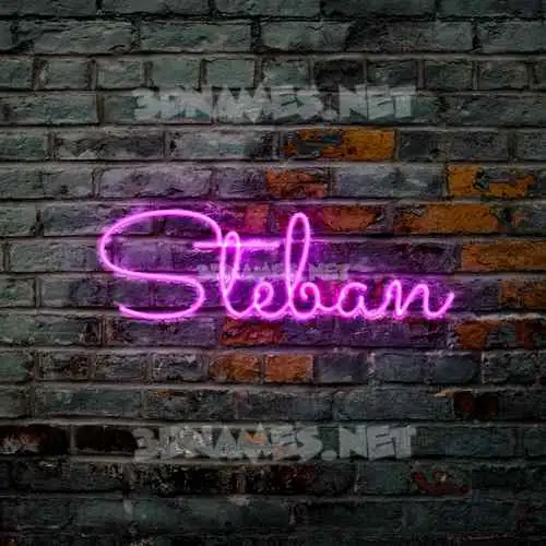 steban in Pink Neon style - 3D name wallpaper steban in Pink Neon style - 3D name wallpaper