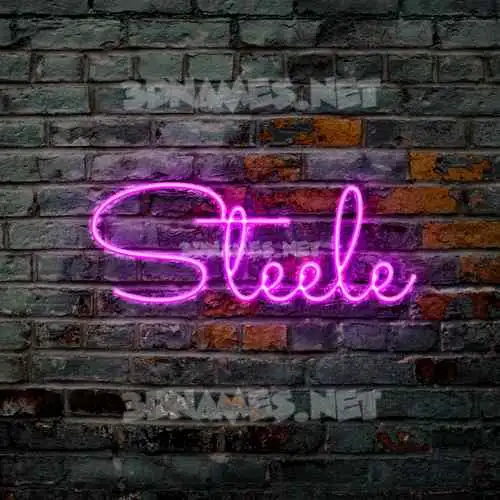 steele in Pink Neon style - 3D name wallpaper steele in Pink Neon style - 3D name wallpaper