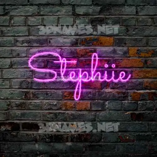 stephiie in Pink Neon style - 3D name wallpaper stephiie in Pink Neon style - 3D name wallpaper