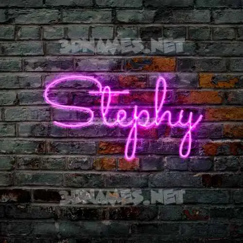 stephy in Pink Neon style - 3D name wallpaper stephy in Pink Neon style - 3D name wallpaper