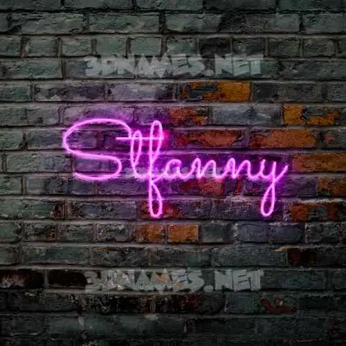 stfanny in Pink Neon style - 3D name wallpaper