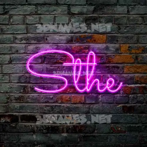 sthe in Pink Neon style - 3D name wallpaper sthe in Pink Neon style - 3D name wallpaper