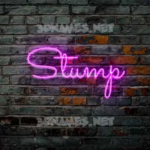 stump in Pink Neon style - 3D name wallpaper stump in Pink Neon style - 3D name wallpaper