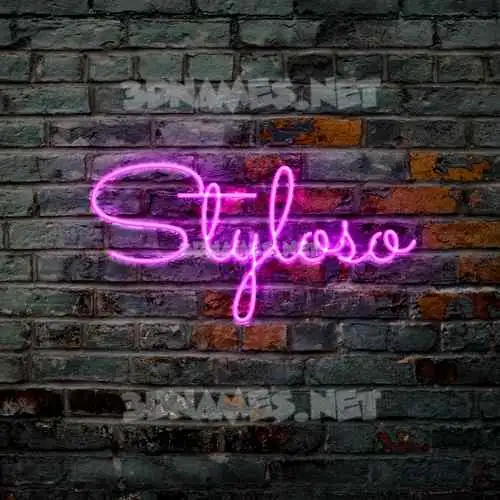 styloso in Pink Neon style - 3D name wallpaper styloso in Pink Neon style - 3D name wallpaper