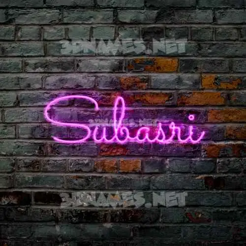 subasri in Pink Neon style - 3D name wallpaper subasri in Pink Neon style - 3D name wallpaper