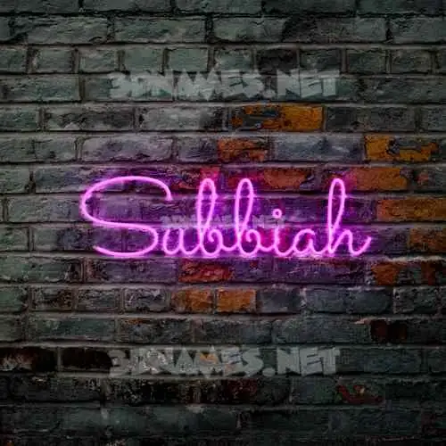 subbiah in Pink Neon style - 3D name wallpaper subbiah in Pink Neon style - 3D name wallpaper