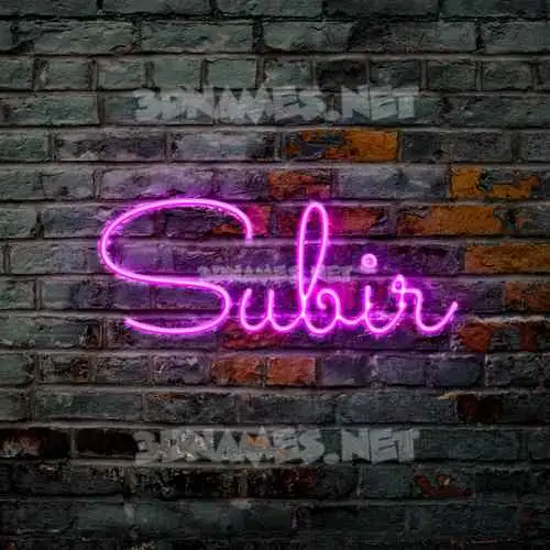 subir in Pink Neon style - 3D name wallpaper subir in Pink Neon style - 3D name wallpaper