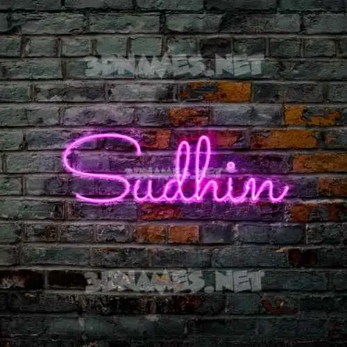 sudhin in Pink Neon style - 3D name wallpaper sudhin in Pink Neon style - 3D name wallpaper