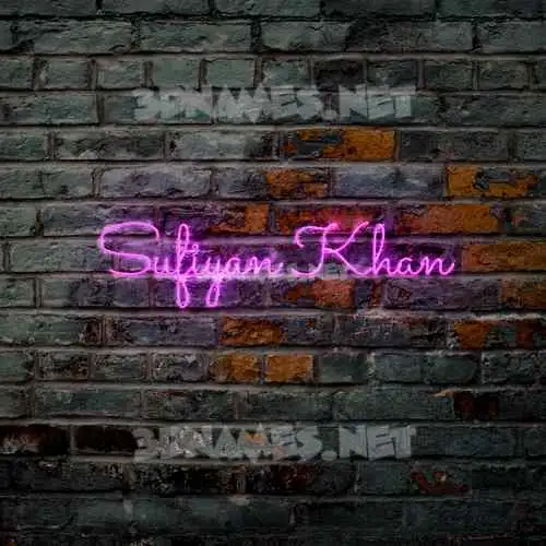 sufiyan khan in Pink Neon style - 3D name wallpaper sufiyan khan in Pink Neon style - 3D name wallpaper