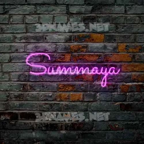 summaya in Pink Neon style - 3D name wallpaper