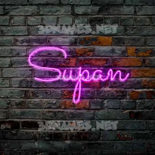 supan in Pink Neon style - 3D name wallpaper