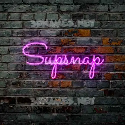 supsnap in Pink Neon style - 3D name wallpaper supsnap in Pink Neon style - 3D name wallpaper