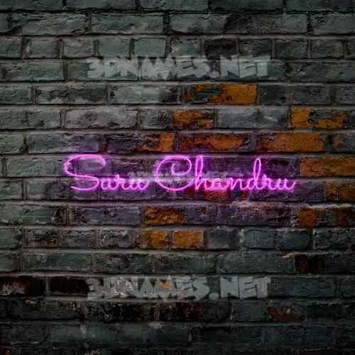 suru chandru in Pink Neon style - 3D name wallpaper