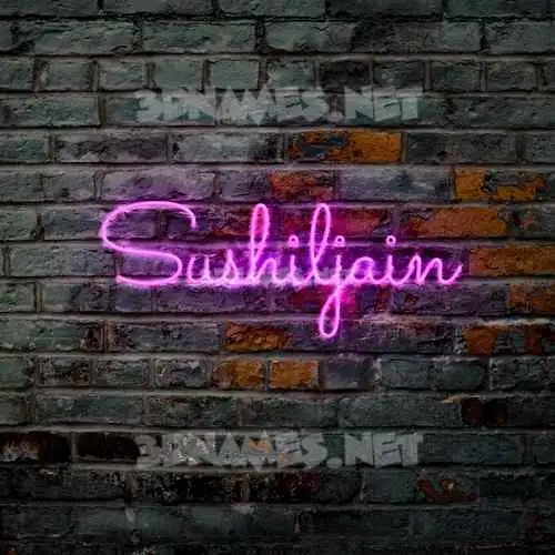 sushiljain in Pink Neon style - 3D name wallpaper sushiljain in Pink Neon style - 3D name wallpaper