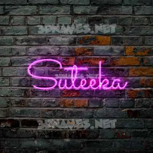 suteeka in Pink Neon style - 3D name wallpaper