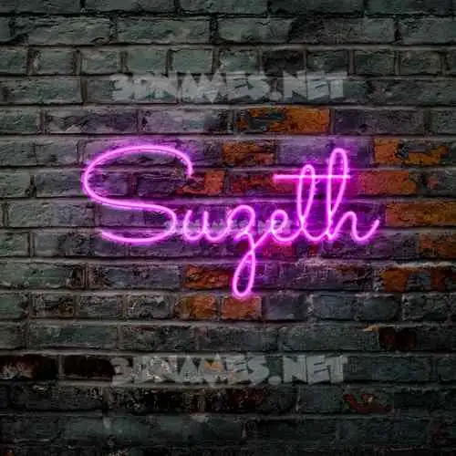 suzeth in Pink Neon style - 3D name wallpaper