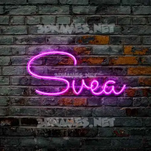 svea in Pink Neon style - 3D name wallpaper