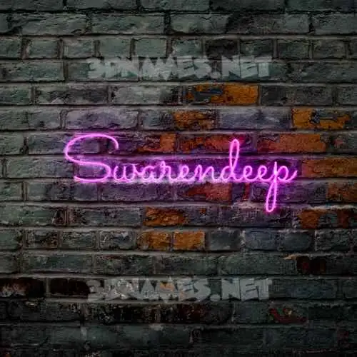 swarendeep in Pink Neon style - 3D name wallpaper