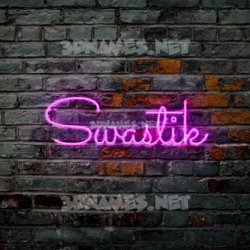 swastik in Pink Neon style - 3D name wallpaper swastik in Pink Neon style - 3D name wallpaper