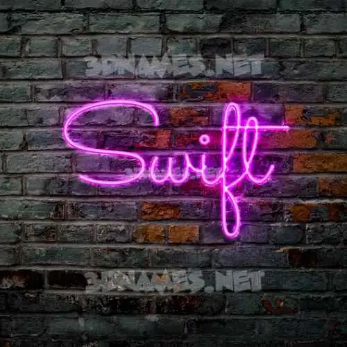swift in Pink Neon style - 3D name wallpaper swift in Pink Neon style - 3D name wallpaper