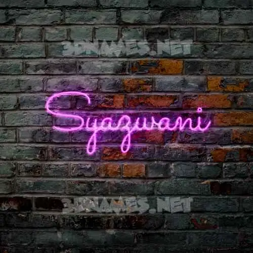 syazwani in Pink Neon style - 3D name wallpaper syazwani in Pink Neon style - 3D name wallpaper