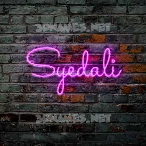 syedali in Pink Neon style - 3D name wallpaper syedali in Pink Neon style - 3D name wallpaper