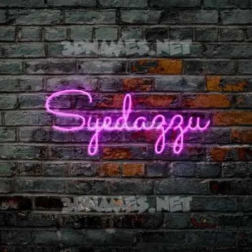 syedazzu in Pink Neon style - 3D name wallpaper syedazzu in Pink Neon style - 3D name wallpaper