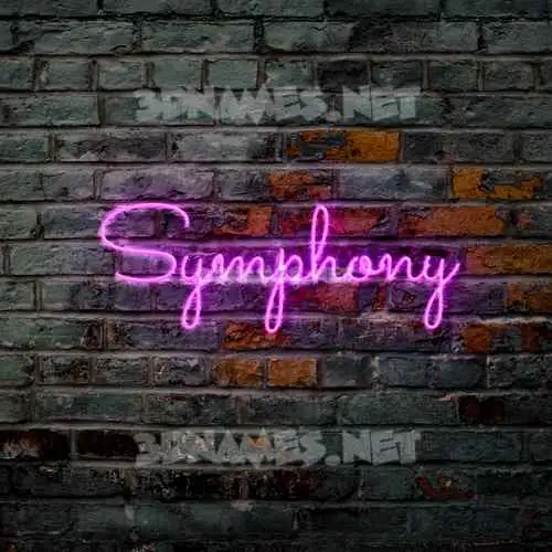 symphony in Pink Neon style - 3D name wallpaper symphony in Pink Neon style - 3D name wallpaper