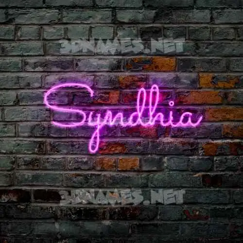 syndhia in Pink Neon style - 3D name wallpaper syndhia in Pink Neon style - 3D name wallpaper