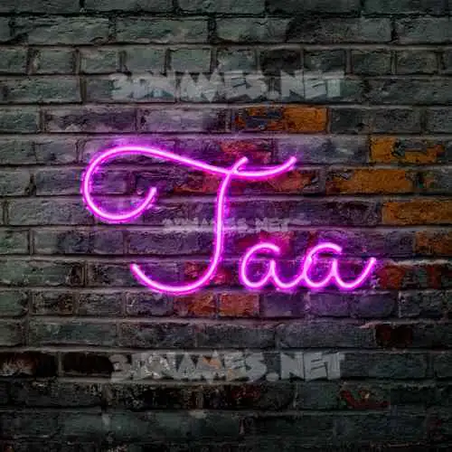 taa in Pink Neon style - 3D name wallpaper taa in Pink Neon style - 3D name wallpaper