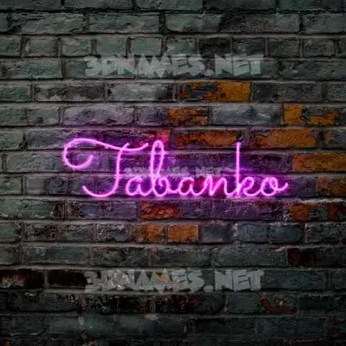 tabanko in Pink Neon style - 3D name wallpaper tabanko in Pink Neon style - 3D name wallpaper