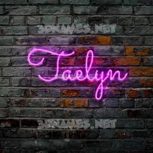 taelyn in Pink Neon style - 3D name wallpaper