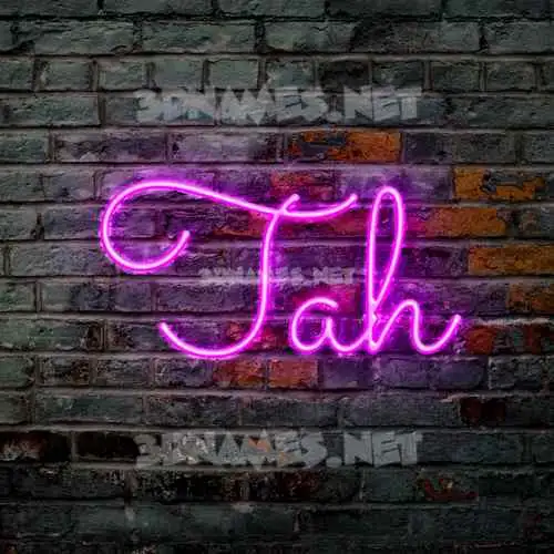 tah in Pink Neon style - 3D name wallpaper tah in Pink Neon style - 3D name wallpaper