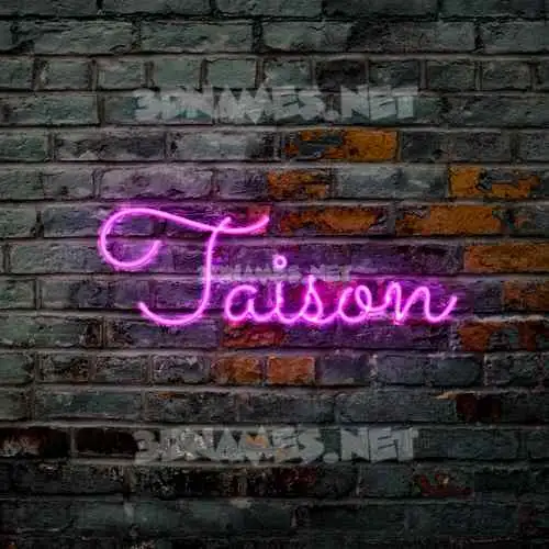 taison in Pink Neon style - 3D name wallpaper taison in Pink Neon style - 3D name wallpaper