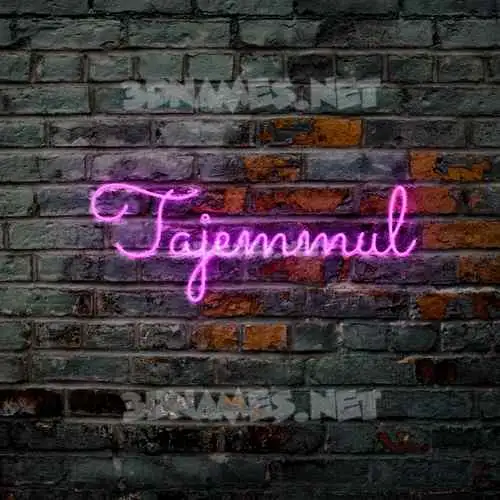 tajemmul in Pink Neon style - 3D name wallpaper tajemmul in Pink Neon style - 3D name wallpaper