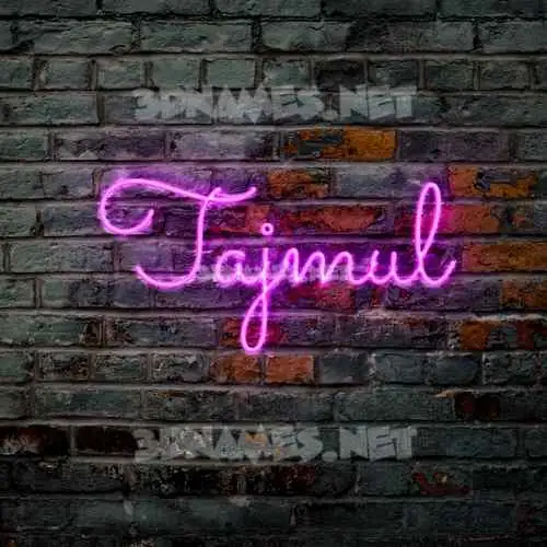 tajmul in Pink Neon style - 3D name wallpaper tajmul in Pink Neon style - 3D name wallpaper