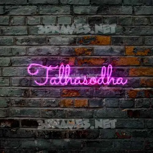 talhasodha in Pink Neon style - 3D name wallpaper talhasodha in Pink Neon style - 3D name wallpaper