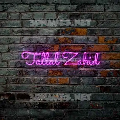 tallal zahid in Pink Neon style - 3D name wallpaper tallal zahid in Pink Neon style - 3D name wallpaper