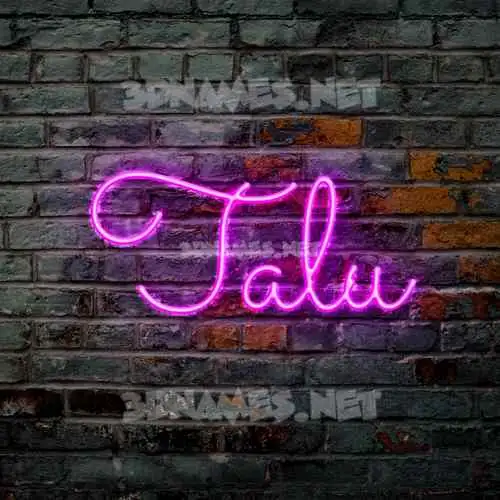 talu in Pink Neon style - 3D name wallpaper