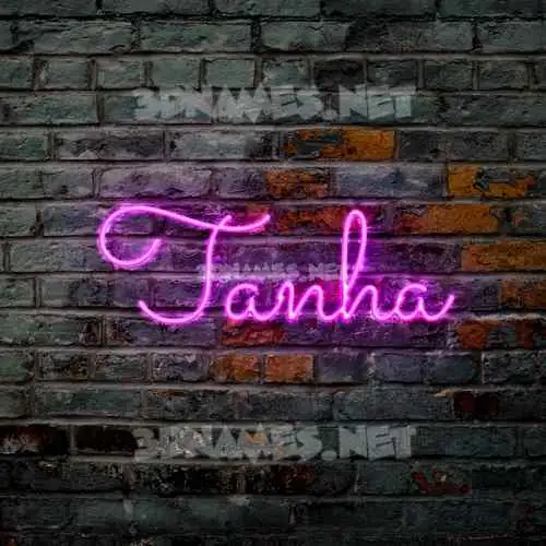 tanha in Pink Neon style - 3D name wallpaper tanha in Pink Neon style - 3D name wallpaper