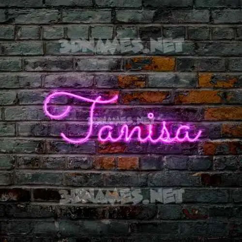 tanisa in Pink Neon style - 3D name wallpaper