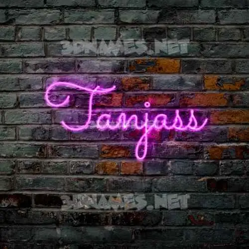 tanjass in Pink Neon style - 3D name wallpaper tanjass in Pink Neon style - 3D name wallpaper
