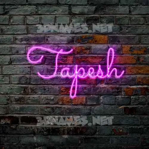 tapesh in Pink Neon style - 3D name wallpaper tapesh in Pink Neon style - 3D name wallpaper
